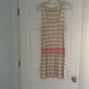 Lilly Pulitzer tank dress with pink stitching worn once hits at knee